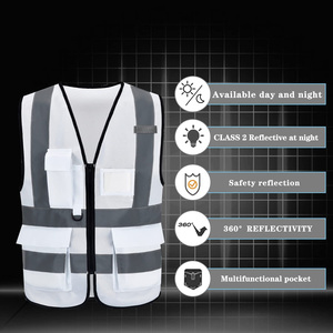 Gilet réfléchissant respirant personnalisé pour vêtements de sécurité cycliste avec impression de logo multicolore en option - Product Image 5