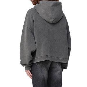 Meilleure qualité coton à capuche épais polaire en relief impression personnalisée hommes plaine sweat à capuche vierge nouveauté 2025 - Product Image 3