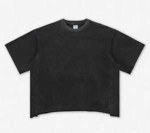 Camiseta corta de 300gsm de alta calidad, ropa de calle de algodón 100%, camiseta de gran tamaño, camiseta en blanco Boxy Fit, camiseta con logotipo personalizado para hombres - Product Image 6