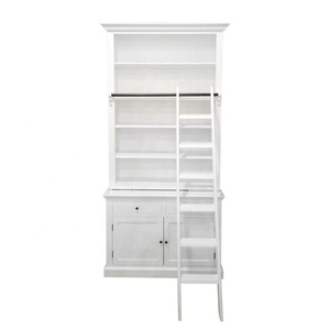 Tủ sách với thang gỗ rắn thư viện Tủ Sách gõ xuống tủ trưng bày làm cho đồ nội thất văn phòng nhà tối giản hiện đại - Product Image 2