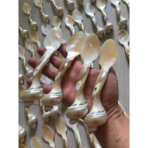 Logotipo personalizado, conchas de nácar naturales blancas, 7cm, cuchara de caviar de concha natural exquisita, cucharilla artesanal, cucharones de cocina - Product Image 2