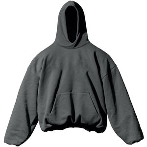 เสื้อฮู้ดดี้ทรงโอเวอร์ไซส์แบบวินเทจ ดีไซน์สั่งทำพิเศษ เนื้อผ้าหนา GSM ทรงบ็อกซี่ ไหล่ตก ไม่มีเชือกผูก แบบครอป ทรงหลวมสำหรับผู้ชาย - Product Image 5