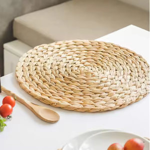 100% napperons en jacinthe d'eau tissés naturels chargeurs tendance Style rotin à motif floral pour l'artisanat décoratif en osier Viet Nam - Product Image 2