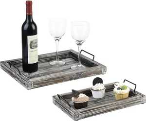 Bandeja Plateada de Primera Calidad, Bandeja de Servicio de Acero Inoxidable, Diseño Moderno, Apta para Lavavajillas, Platos para Cocina y Bodas - Product Image 6