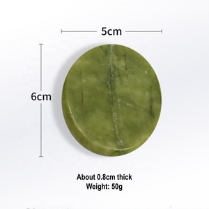 Pierre de massage énergétique en jade vert Xiuyan 100% naturel, pierre de thérapie chaude pour spa, <span class=keywords><strong>yoga</strong></span>, relaxation, OEM, ODM, sur mesure - Product Image 4