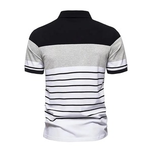 Chemises pour hommes de haute qualité en polyester/coton tricoté uni pour l'été, logo brodé personnalisé, design imprimé, manches courtes, 2024 - Product Image 6