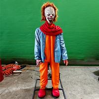 Modèle de clown animatronique en métal pour Halloween, accessoires électriques d'horreur pour centres commerciaux, parcs d'aventure, aéroports, garderies, lieux publics