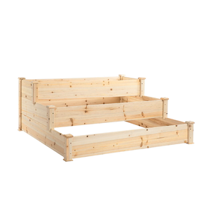 Maceta de jardín elevada de madera de 3 niveles, maceta elevada de metal para decoración de jardín doméstico, productos al por mayor de fábrica - Product Image 5