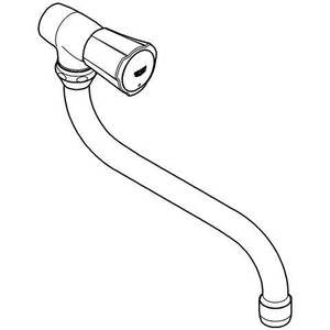 Robinet d'angle pivotant Grohe Costa 1/2 pouce chromé avec marquage bleu - Product Image 3