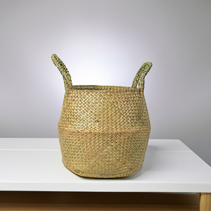 Panier à fleurs vietnamien en bambou naturel et rotin flexible, style campagnard, écologique, organisateur de bureau, paniers de rangement - Product Image 3