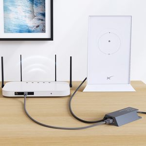 ชุดอุปกรณ์อินเทอร์เน็ตดาวเทียม starlink ของแท้100% ใหม่จานทรงสี่เหลี่ยมผืนผ้า V2เราเตอร์และอะแดปเตอร์ท่อ