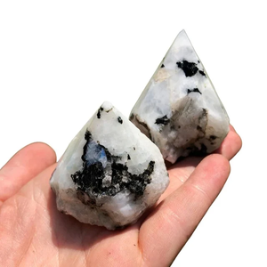 พลอยธรรมชาติอาเกตหินมูนสโตนสีรุ้งประกายสำหรับตกแต่งบ้านและเป็นของขวัญจากฮวงจุ้ย - Product Image 5