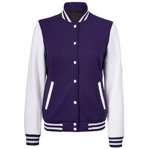 Venta al por mayor de diseño personalizado Letterman chaqueta clásica deportes universitarios chaqueta de bombardero de béisbol para las mujeres - Product Image 3