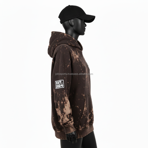 <b>Women</b> Sun Fade Hoodie GSM Cotton <b>Fleece</b> Sleeves Brown <b>Black</b> Tie Dye CustomLogo Screen Print Embroidery HeatTransfer Wash Hoodies - Product Image 3