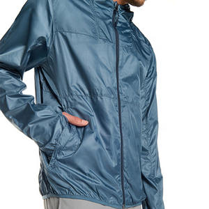 เสื้อแจ็กเก็ตกันลมมีฮู้ดของผู้ชายผ้าไนลอนระบายอากาศได้น้ำหนักเบาใช้กลางแจ้งกีฬาวิ่งกันน้ำติดโลโก้ได้ตามต้องการ - Product Image 4