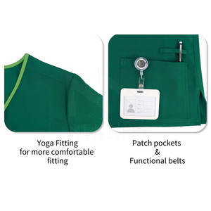 Meilleure vente respirant Polyester coton infirmières uniformes d'hôpital ensemble de soins infirmiers costume de gommage chemises de gommage médical - Product Image 4