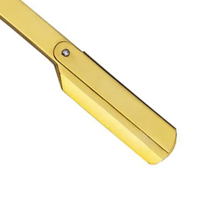 Maquinillas de afeitar para depilación profesional para hombres, maquinillas de afeitar de acero inoxidable con revestimiento dorado, maquinillas de afeitar para peluquero de alta calidad - Product Image 3