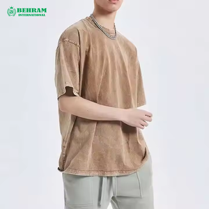 Nuevas Camisetas Lisas para Hombre, 100% Algodón, 230g, Corte Holgado, Estilo Retro, Lavado Ácido, Ecológicas - Product Image 2