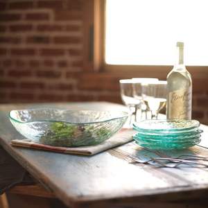 ชามแก้วสำหรับตกแต่งห้องครัวชามสลัดทำจากแก้วดีไซน์เนอร์มีเอกลักษณ์ - Product Image 1