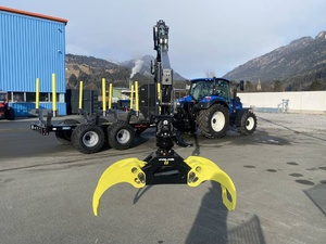 Nouvelle remorque forestière de 15 tonnes avec grue hydraulique, grue forestière montée sur tracteur, châssis renforcé, utilisation agricole, haute productivité - Product Image 3
