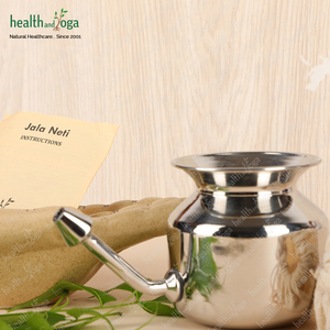 Healthandyoga stelokleen jala neti nồi nóng bán Bạc neti nồi cho mũi làm sạch Yoga & Ayurveda xoang rửa sạch <span class=keywords><strong>kit</strong></span>. - Product Image 1