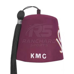 Chapeau Fez maçonnique de haute qualité, chapeau Fez maçonnique brodé, broderie en gros pour les cérémonies - Product Image 3