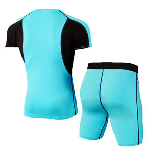Conjunto de Dos Piezas de Rashguard y Pantalones Cortos de BJJ Personalizados para Hombre, MMA No-Gi, Grappling, Artes Marciales, Entrenamiento, Compresión, Elástico, Secado Rápido - Product Image 4