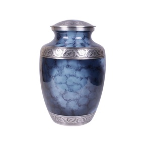 Premium Top Quality White and Silver Color <b>Keepsake</b> Cremation Urn Elegant Design Eco Friendly <b>Memorial</b> Human Ashes Urn - Product Image 2