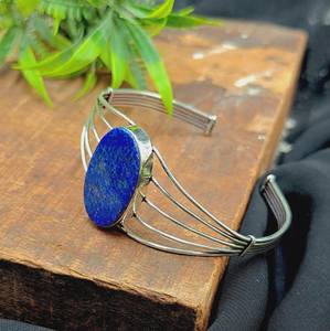 Pulseras de Joyería Fina Hechas a Mano en Plata de Ley 925 con Piedras Preciosas de Lapislázuli 100% Naturales, Venta al por Mayor - Product Image 6