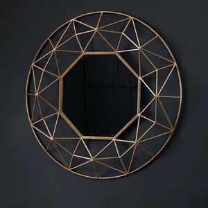 Handcrafted Modern Minimalist <b>Wall</b> Hanging Mirror GI <b>Wire</b> Metal Frame for Living Room Drawing Room Dressing Room Bathroom - Product Image 5