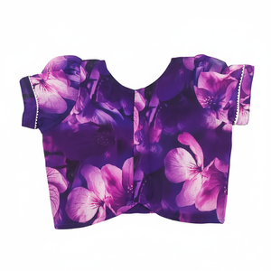 Shoryam Moda Moderna Infantil, Ropa Étnica, Lehenga Choli Floral Largo Hasta el Suelo para Niñas, Morado, Secado Rápido, Ropa de Fiesta, Dupatta a Juego - Product Image 4