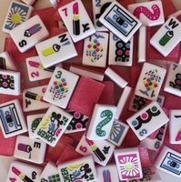 Jeu de cartes Mahjong vierge acrylique Monogramme personnalisé Jeux de tuiles Mahjong américain