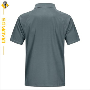 Polo de punto de algodón estampado de talla grande SAMAVIA para hombre, ropa informal de tela transpirable de algodón 100%, polos de talla grande para hombre - Product Image 2