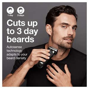 Rasoir Électrique Rechargeable pour Hommes, Tondeuse de Précision pour Barbe, Rasoir à Grille Humide/Sèche, Station de Nettoyage et de Charge, Étui de Voyage - IPX7 pour le Corps - Product Image 2