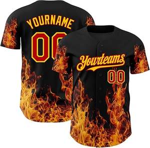 Camiseta de béisbol sublimada 2025 para hombres, número de nombre personalizado, uniforme de ropa de equipo de secado rápido OEM, camisa de calidad de exportación - Product Image 4