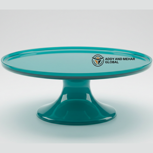 Elegante soporte de pastel de resina azul Plato de servicio contemporáneo para pasteles y golosinas - Product Image 6