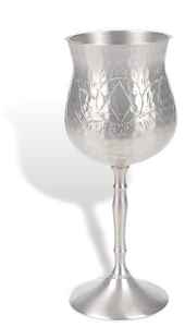 Ensemble de coupes Kiddush personnalisées en nickel poli émaillé, de haute qualité, modernes et luxueuses, avec plateau élégant pour vin judaïque - Product Image 1