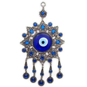 GLASS EVIL EYES WALL ORNAMENT 18X35 cm Intrigante decoración para colgar en la pared - Product Image 1