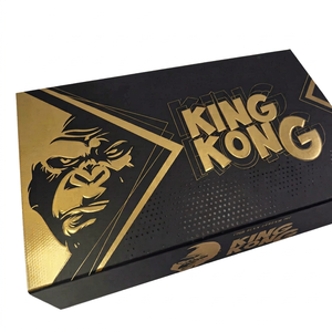 Caja de Cartón Rígido King Kong, 12 Sobres de 15g, Impresión en Lámina Dorada, Empaque de Alimentos de Alta Gama, Forma Rectangular - Product Image 1