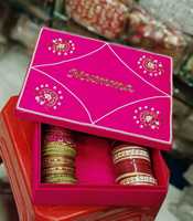 Boîte à bijoux carrée en velours personnalisée « Best Wishes », brodée à la main, double compartiment, pour mariages, cadeaux festifs et rangement décoratif