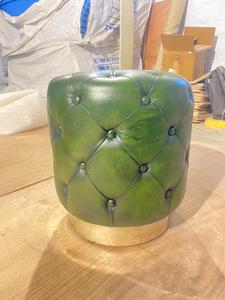 หรูหราหนังแท้ออตโตมัน Pouf การออกแบบที่ทันสมัยสำหรับทุกบ้านโรงแรมสปาและสำนักงาน