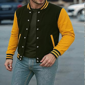 Chaqueta Universitaria de Béisbol para Hombre, Chaqueta Ligera de Satén con Botones y Bolsillos, Chaqueta Universitaria Informal, Cargada por Dress Sports - Product Image 2