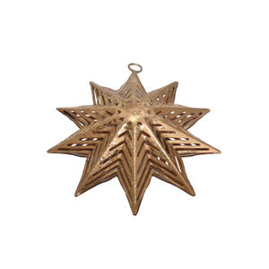 Juego decorativo para el hogar de nueva calidad de 3 colgantes de metal estrella hoja de cobre Color colgante de pared para decoración de Navidad - Product Image 1
