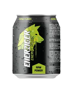 Raw Power Enerziger Energy drink 250ml boisson gazeuse OEM et ODM marque privée personnalisée, conception sans échantillon gratuit