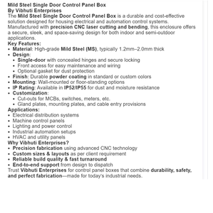 Caja de Panel de Control Eléctrico Modular Compacta para Sistemas de Automatización, Gabinete de Protección de Circuitos de Distribución de Energía Industrial - Product Image 6