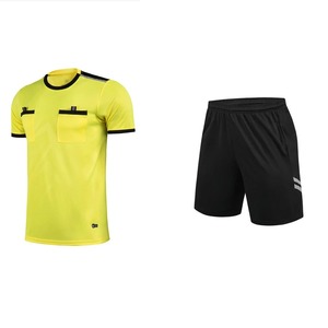Maillot de football d'arbitre professionnel uniforme de football d'arbitre adulte chemise de juge à col rond avec poches Shorts costume d'arbitre - Product Image 1