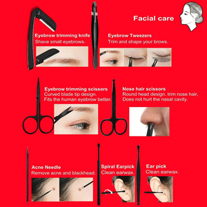 Ensemble de manucure professionnelle en acier inoxydable 18 en 1 Kit de toilettage manucure pédicure - Product Image 5