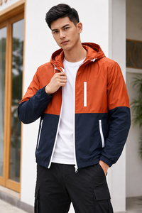 เสื้อฮู้ดกันลมคุณภาพสูงแบบ OEM แห้งเร็ว ผลิตจากไนลอนและโพลีเอสเตอร์ ป้องกันลม สไตล์ลำลอง สตรีทแวร์ จำหน่ายจำนวนมาก - Product Image 2