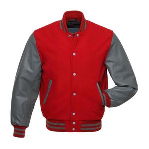 Chaqueta universitaria de béisbol para hombre de lana de invierno de retazos bordada personalizada al por mayor impermeable y transpirable - Product Image 4