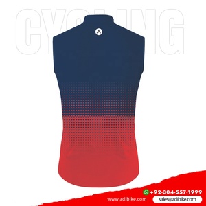 Jersey de ciclismo sin mangas transpirable ligero a prueba de viento reflectante con múltiples bolsillos de talla grande logotipo impreso personalizado bajo MOQ - Product Image 3